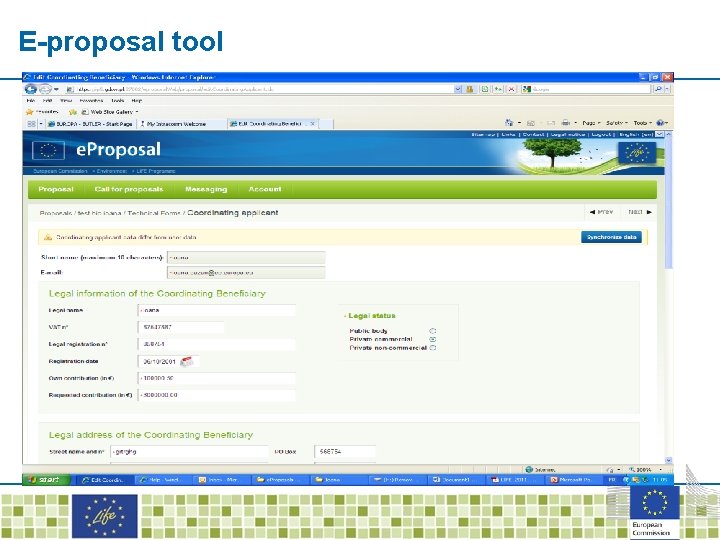 E-proposal tool 