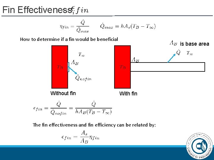 Fin Effectiveness, How to determine if a fin would be beneficial Without fin is