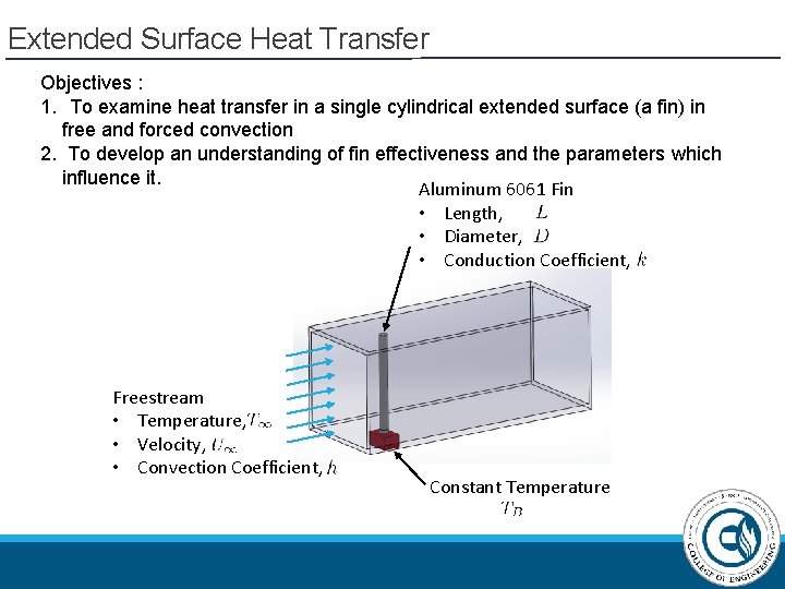 Extended Surface Heat Transfer Objectives : 1. To examine heat transfer in a single