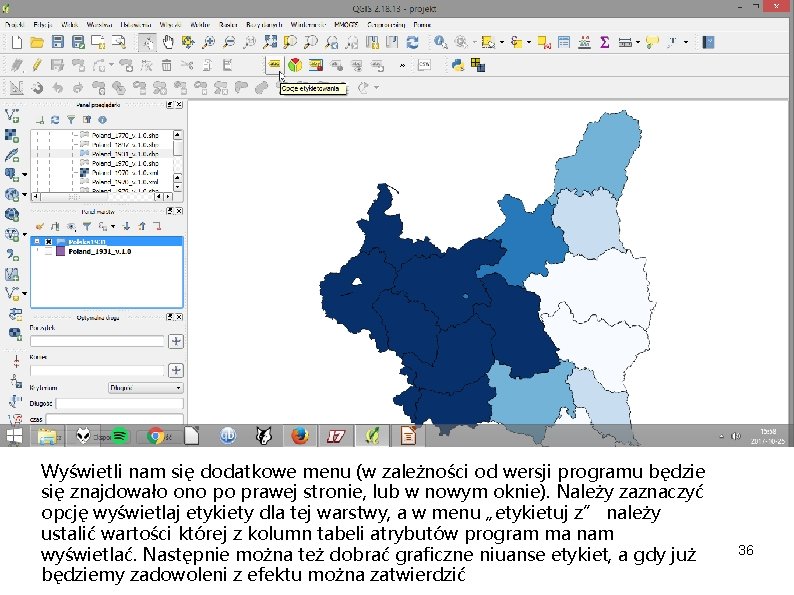 Wyświetli nam się dodatkowe menu (w zależności od wersji programu będzie się znajdowało ono