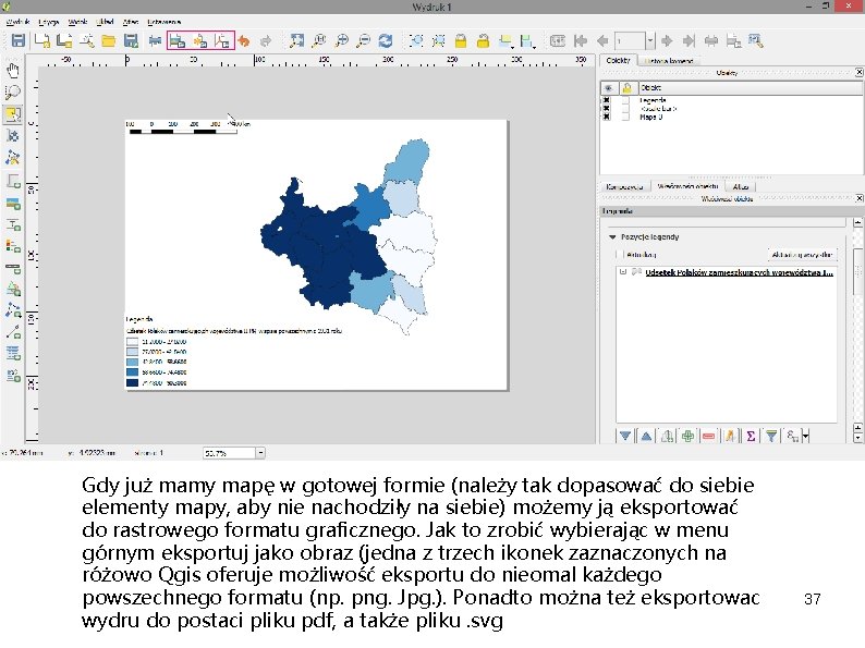 Gdy już mamy mapę w gotowej formie (należy tak dopasować do siebie elementy mapy,