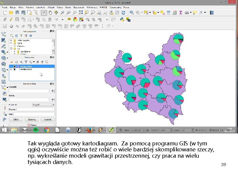 Tak wygląda gotowy kartodiagram. Za pomocą programu GIS (w tym qgis) oczywiście można też