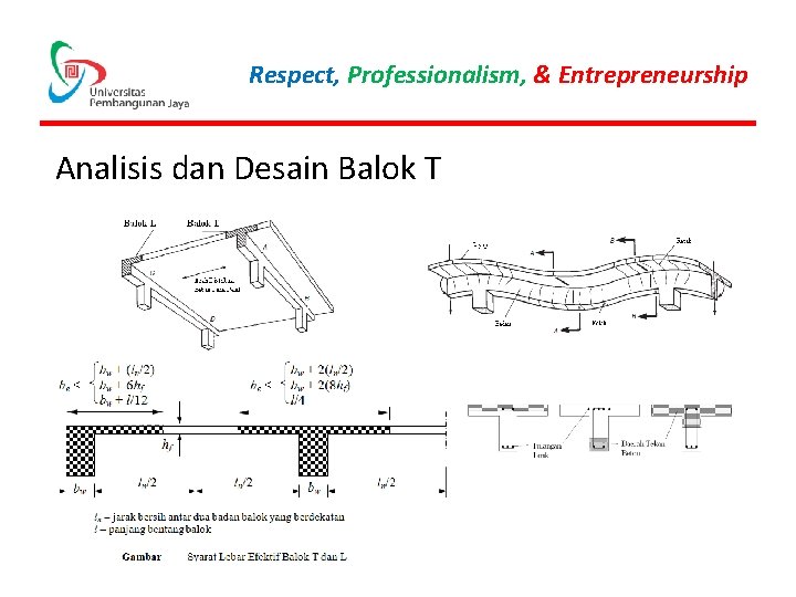 Respect, Professionalism, & Entrepreneurship Analisis dan Desain Balok T 