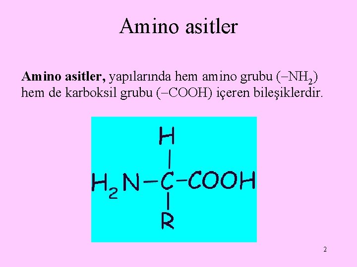 Amino asitler, yapılarında hem amino grubu ( NH 2) hem de karboksil grubu (