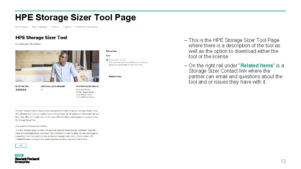 HPE Storage Sizer Tool Page – This is the HPE Storage Sizer Tool Page