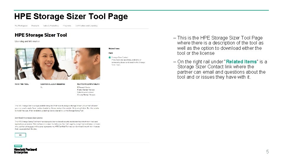 HPE Storage Sizer Tool Page – This is the HPE Storage Sizer Tool Page