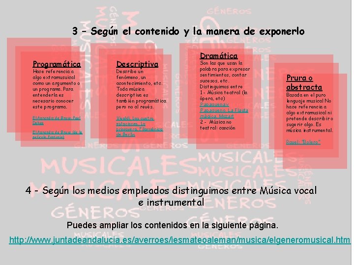 3 – Según el contenido y la manera de exponerlo Programática Hace referencia a