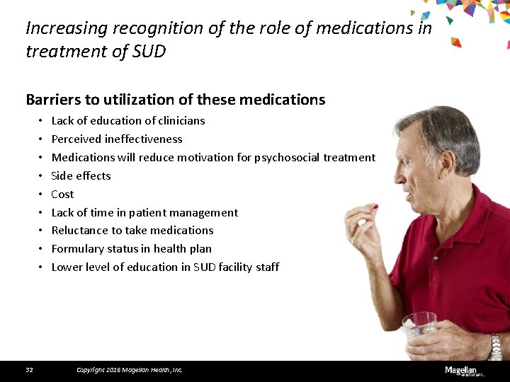 Increasing recognition of the role of medications in treatment of SUD Barriers to utilization