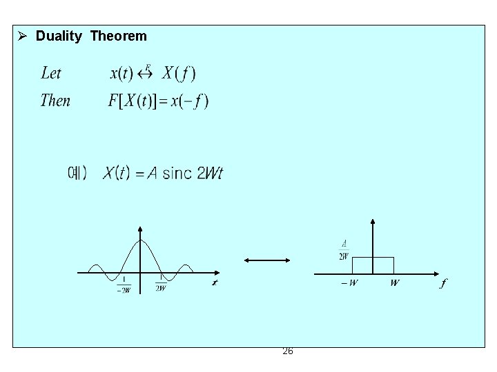 Ø Duality Theorem 26 