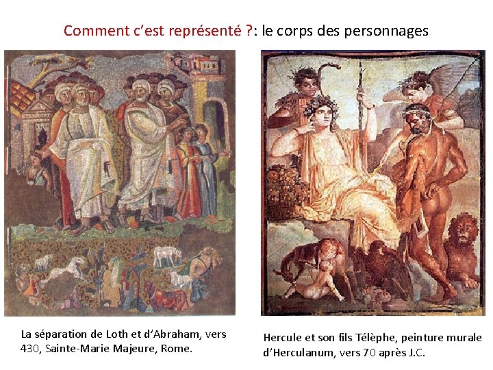 Comment c’est représenté ? : le corps des personnages La séparation de Loth et