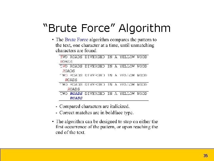 “Brute Force” Algorithm 35 “Brute Force” Algorithm 35
