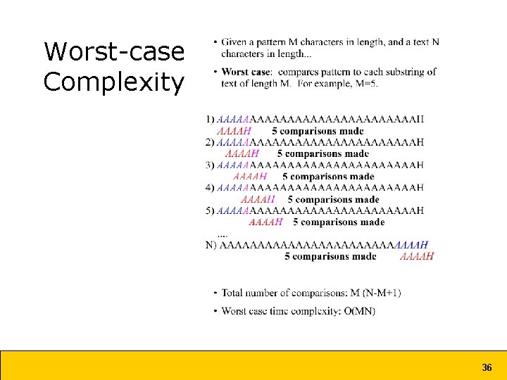 Worst-case Complexity 36 Worst-case Complexity 36