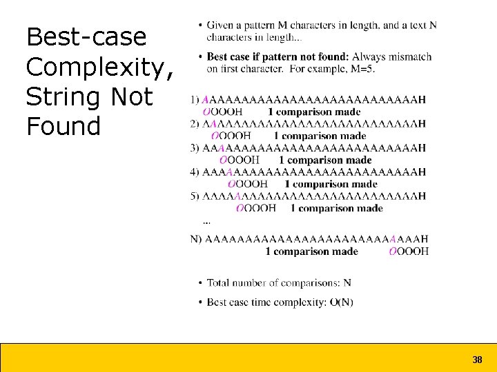Best-case Complexity, String Not Found 38 Best-case Complexity, String Not Found 38