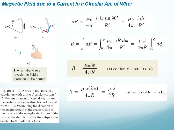 Magnetic Field due to a Current in a Circular Arc of Wire: Magnetic Field due to a Current in a Circular Arc of Wire: