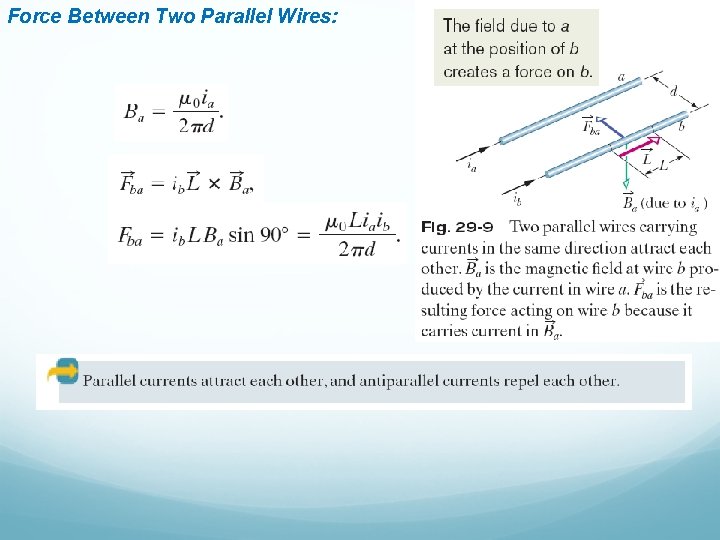 Force Between Two Parallel Wires: Force Between Two Parallel Wires: