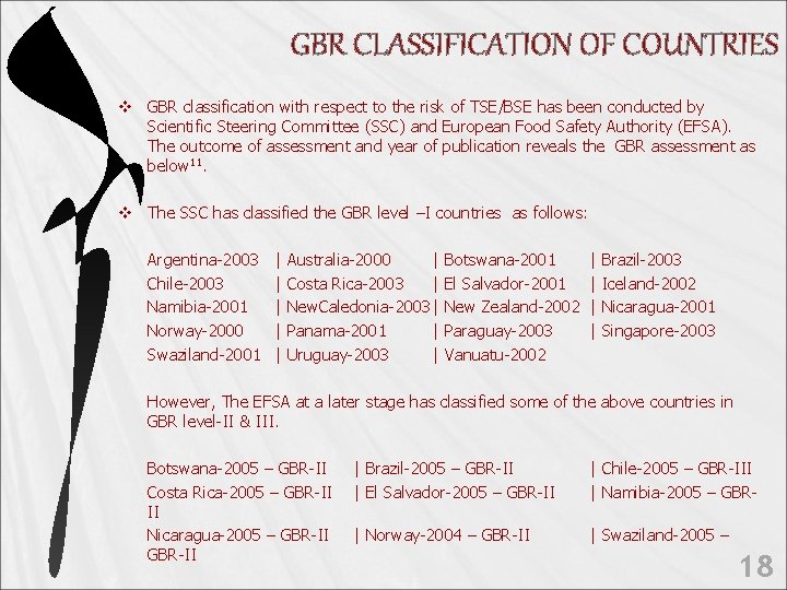 GBR CLASSIFICATION OF COUNTRIES v GBR classification with respect to the risk of TSE/BSE