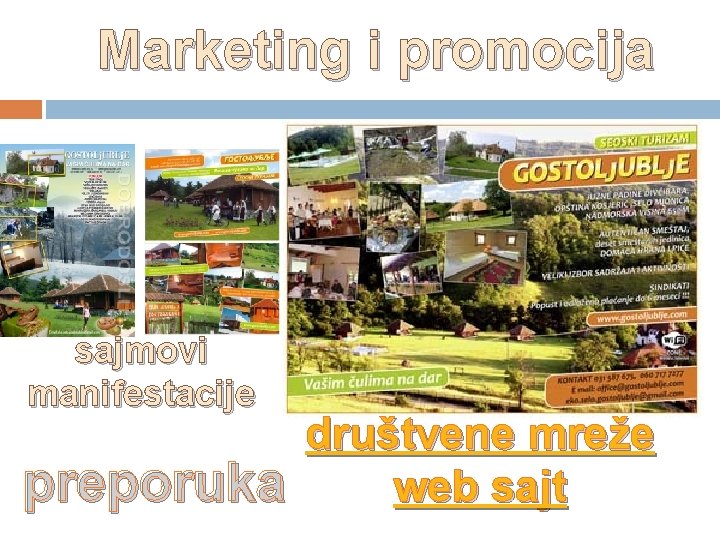 Marketing i promocija sajmovi manifestacije preporuka društvene mreže web sajt 