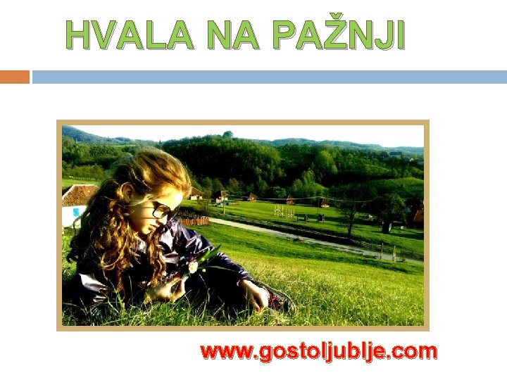 HVALA NA PAŽNJI www. gostoljublje. com 