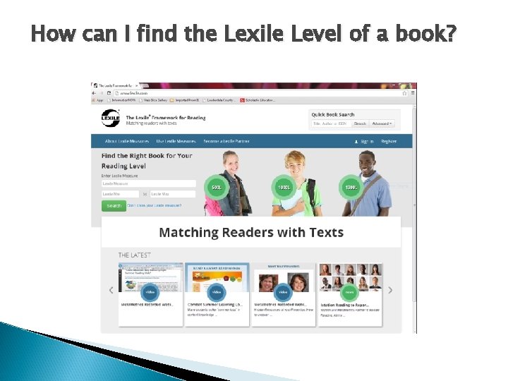 How can I find the Lexile Level of a book? 