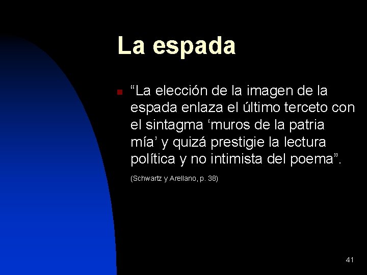 La espada n “La elección de la imagen de la espada enlaza el último