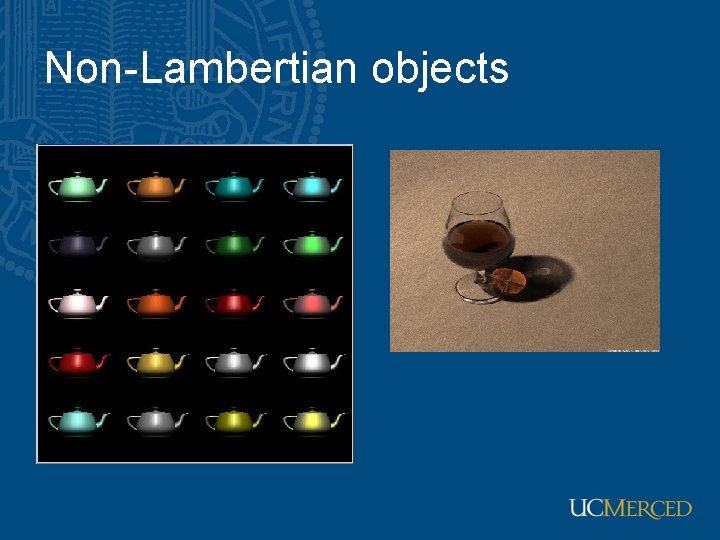 Non-Lambertian objects 