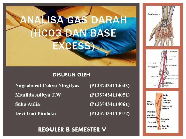 ANALISA GAS DARAH (HCO 3 DAN BASE EXCESS) DISUSUN OLEH Nugrahaeni Cahya Ningtiyas (P