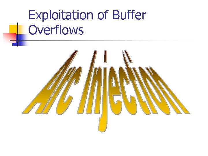 Exploitation of Buffer Overflows 