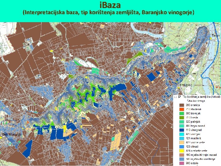 i. Baza (Interpretacijska baza, tip korištenja zemljišta, Baranjsko vinogorje) 