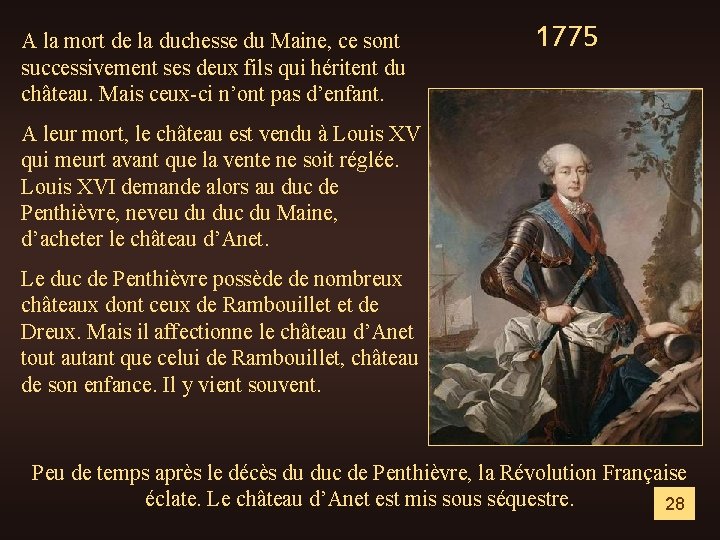 A la mort de la duchesse du Maine, ce sont successivement ses deux fils