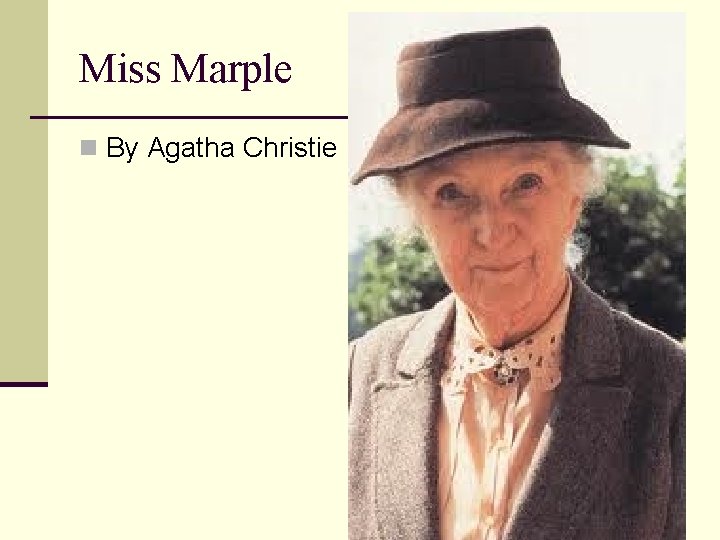 Miss Marple n By Agatha Christie 