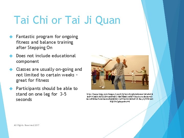 Tai Chi or Tai Ji Quan Fantastic program for ongoing fitness and balance training Tai Chi or Tai Ji Quan Fantastic program for ongoing fitness and balance training