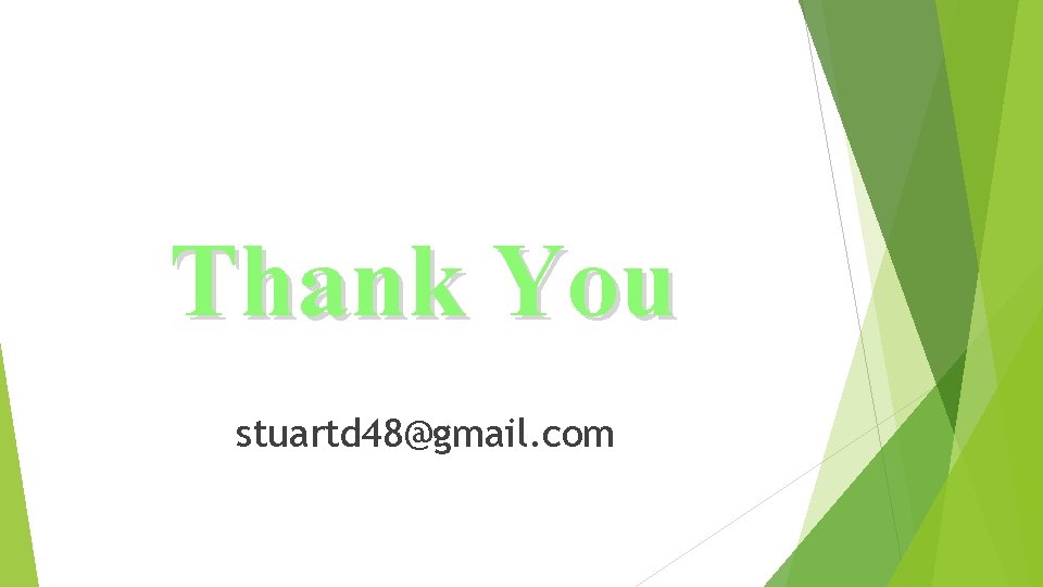 Thank You stuartd 48@gmail. com 