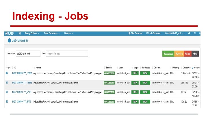 Indexing - Jobs 