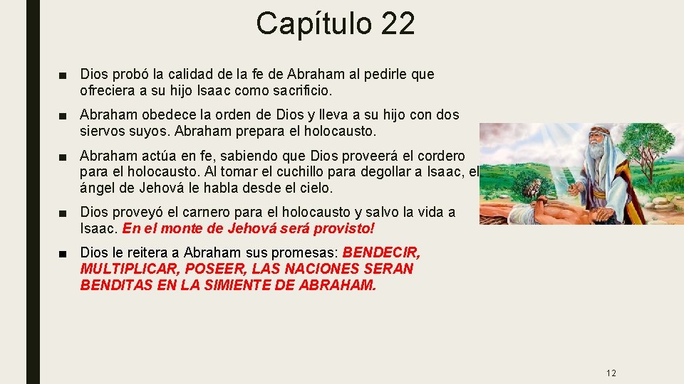 Capítulo 22 ■ Dios probó la calidad de la fe de Abraham al pedirle