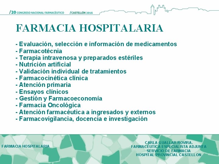 FARMACIA HOSPITALARIA - Evaluación, selección e información de medicamentos - Farmacotécnia - Terapia intravenosa