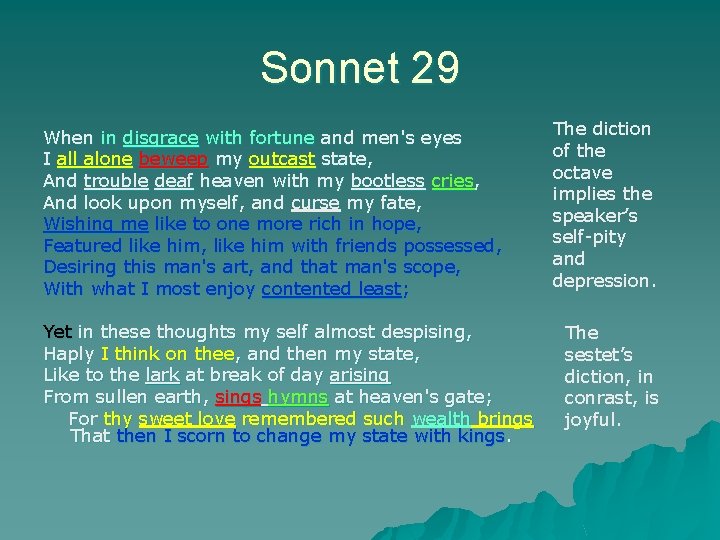 Sonnet 29 When in disgrace with fortune and men's eyes I all alone beweep
