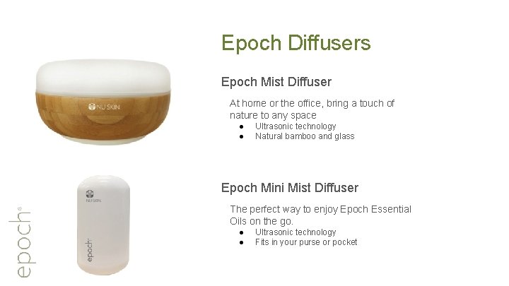 Epoch Diffusers Epoch Mist Diffuser At home or the office, bring a touch of