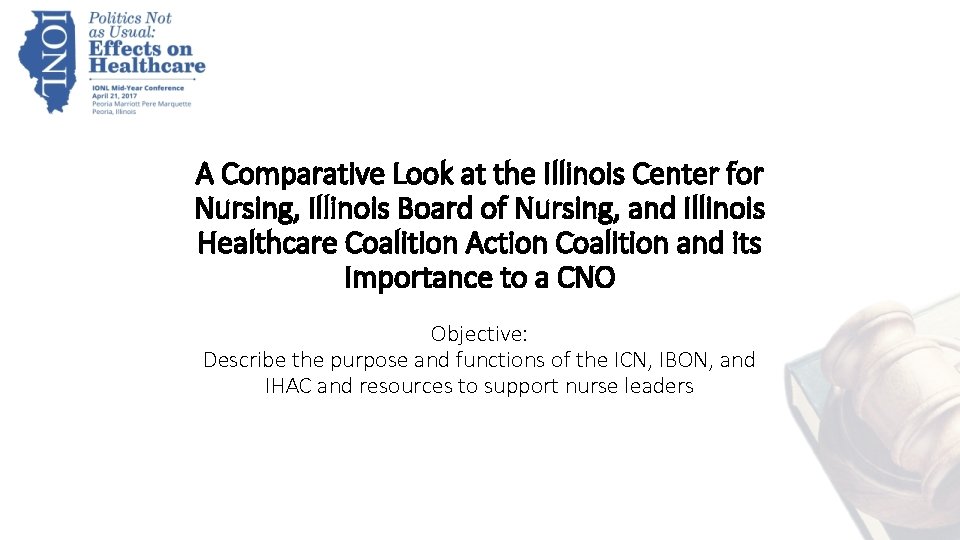 A Comparative Look at the Illinois Center for Nursing, Illinois Board of Nursing, and