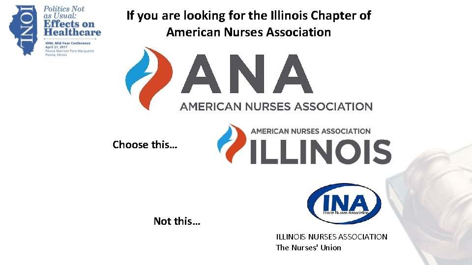 If you are looking for the Illinois Chapter of American Nurses Association Choose this…