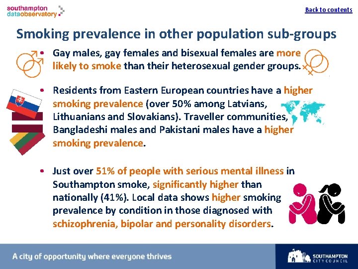 Back to contents I Smoking prevalence in other population sub-groups • Gay males, gay