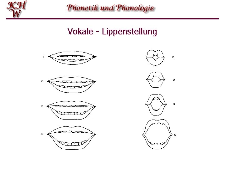 Vokale - Lippenstellung 