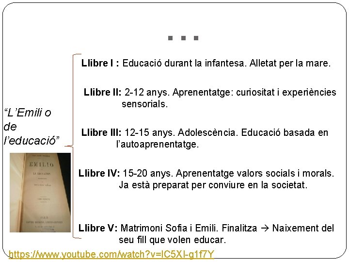 . . . Llibre I : Educació durant la infantesa. Alletat per la mare.