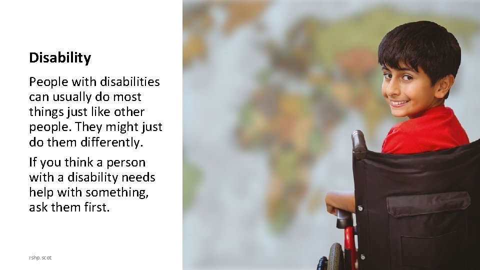 Disability People with disabilities can usually do most things just like other people. They
