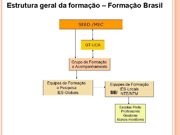 Estrutura geral da formação – Formação Brasil SE/ 