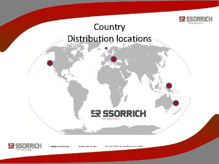 Country Distribution locations 
