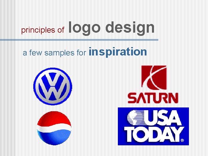 principles of logo design a few samples for inspiration 