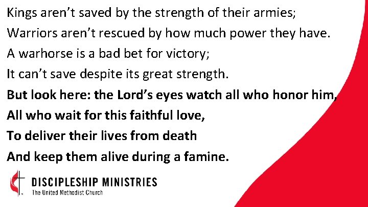 Kings aren’t saved by the strength of their armies; Warriors aren’t rescued by how Kings aren’t saved by the strength of their armies; Warriors aren’t rescued by how