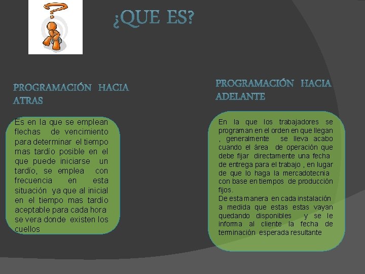 Es en la que se emplean flechas de vencimiento para determinar el tiempo mas