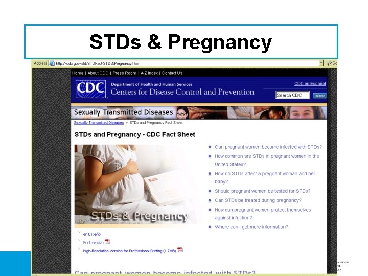 STDs & Pregnancy 