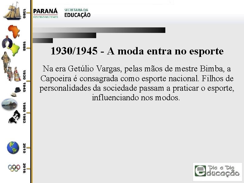 1930/1945 - A moda entra no esporte Na era Getúlio Vargas, pelas mãos de